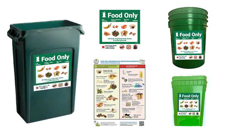 Compost signs and containers