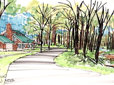 Drawing of proposed Pleasant Valley development