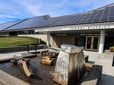 Solar panels on the roof of the Public Safety Building. 