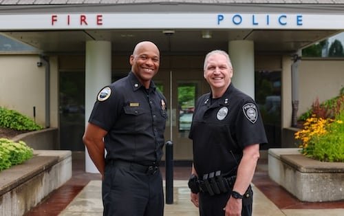 Police Chief Travis Gullberg and Fire Chief Jeff Hairston